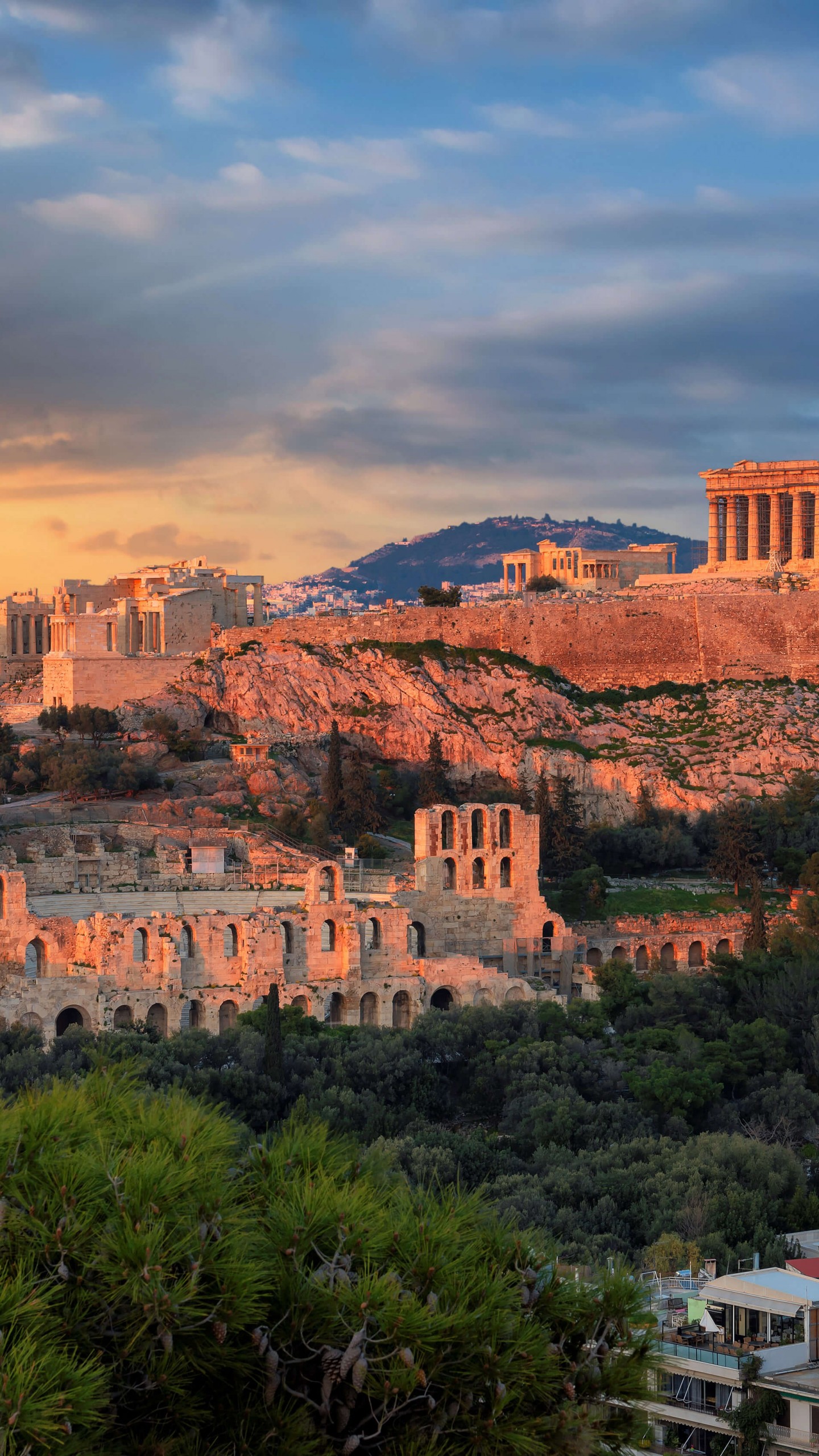 Wallpaper Acropolis, Athens, Greece, sky, clouds, 5K, Travel