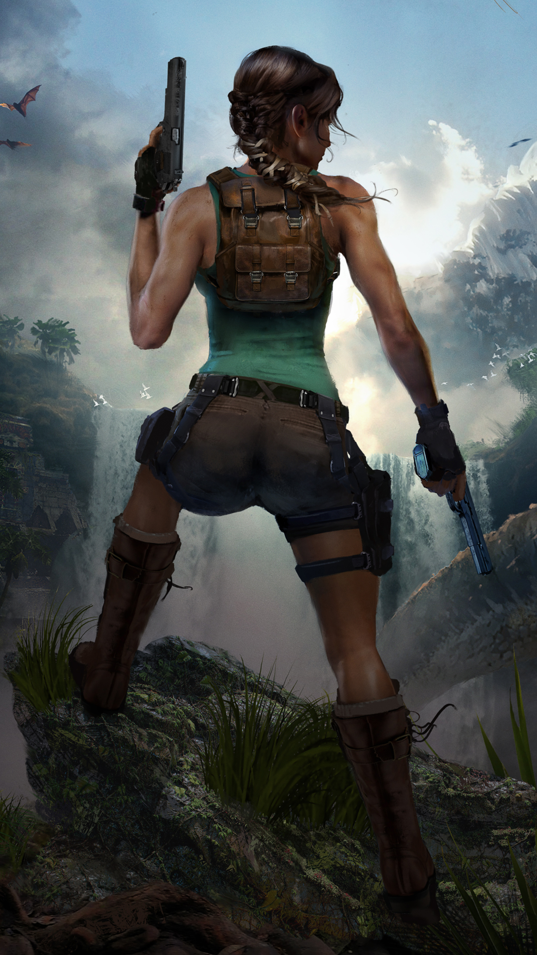 Tomb Raider 25 Signature Artwork Mobile Wallpaper