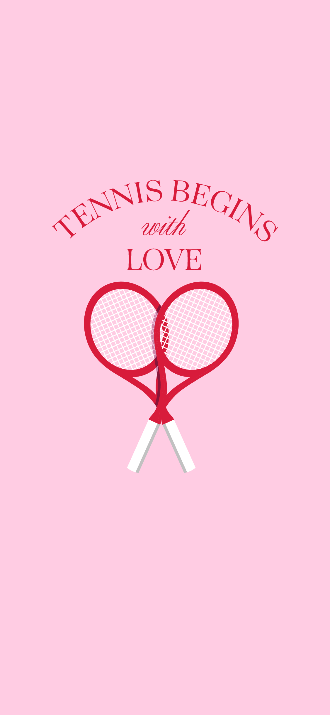 Valentine's Day Phone Wallpaper for Tennis Players
