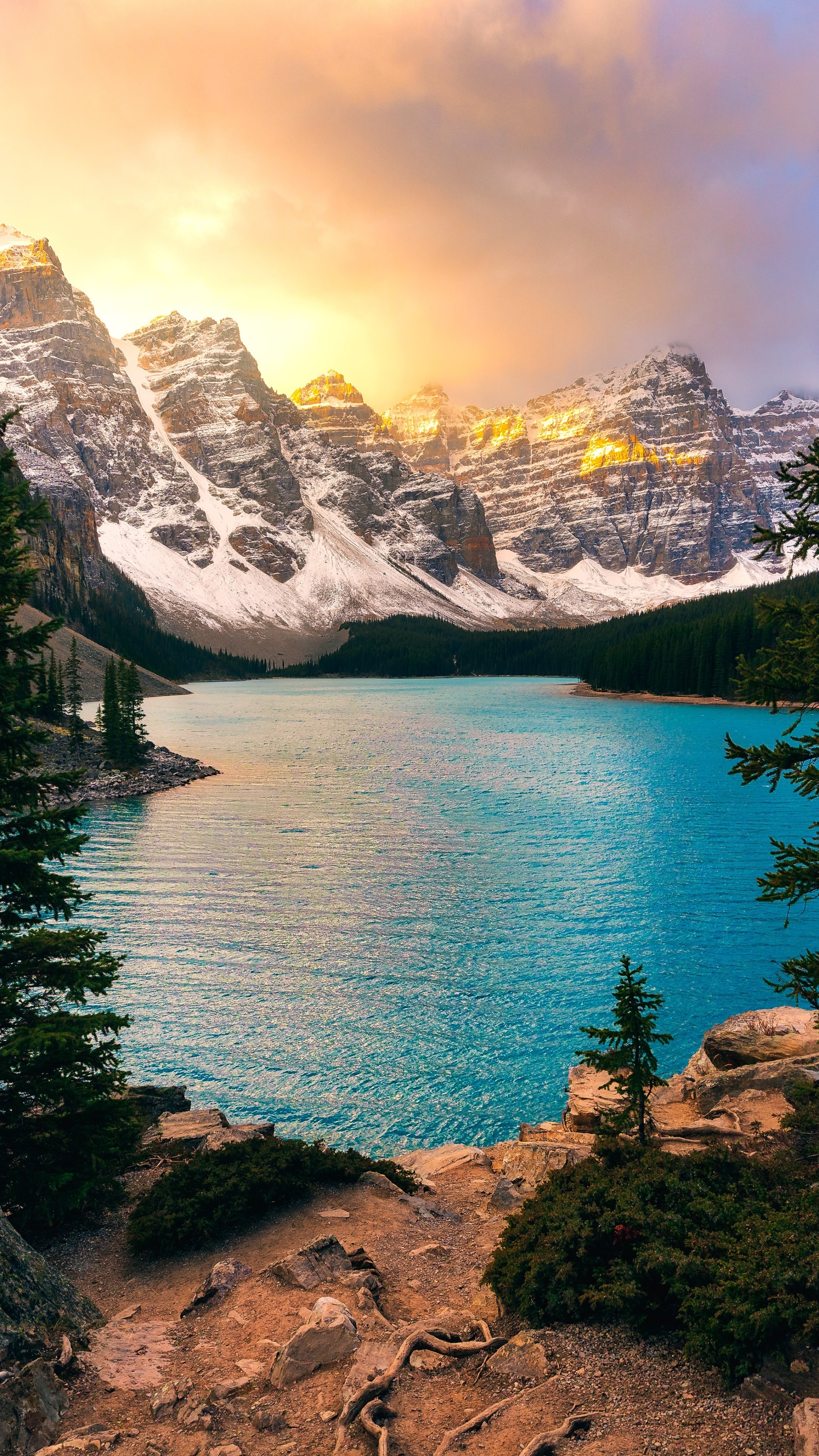 Moraine Lake phone wallpaper 1080P, 2k, 4k Full HD Wallpaper, Background Free Download