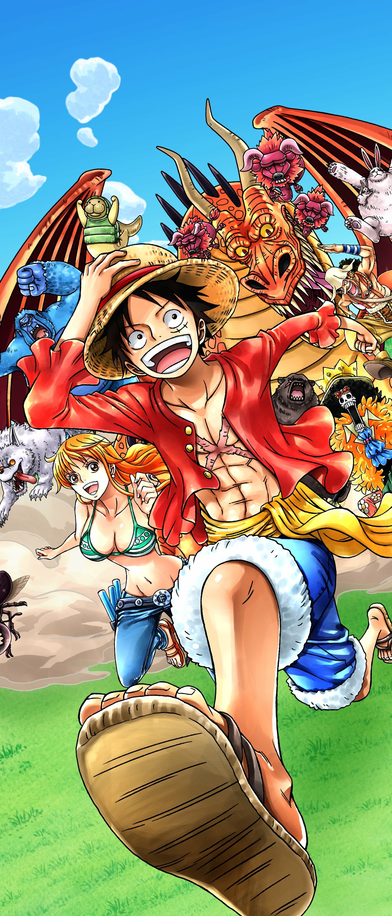Wallpaper / Anime One Piece, Usopp (One Piece), Monkey D. Luffy, Nami (One Piece), Brook (One Piece), 1644x3840 Phone Wallpaper