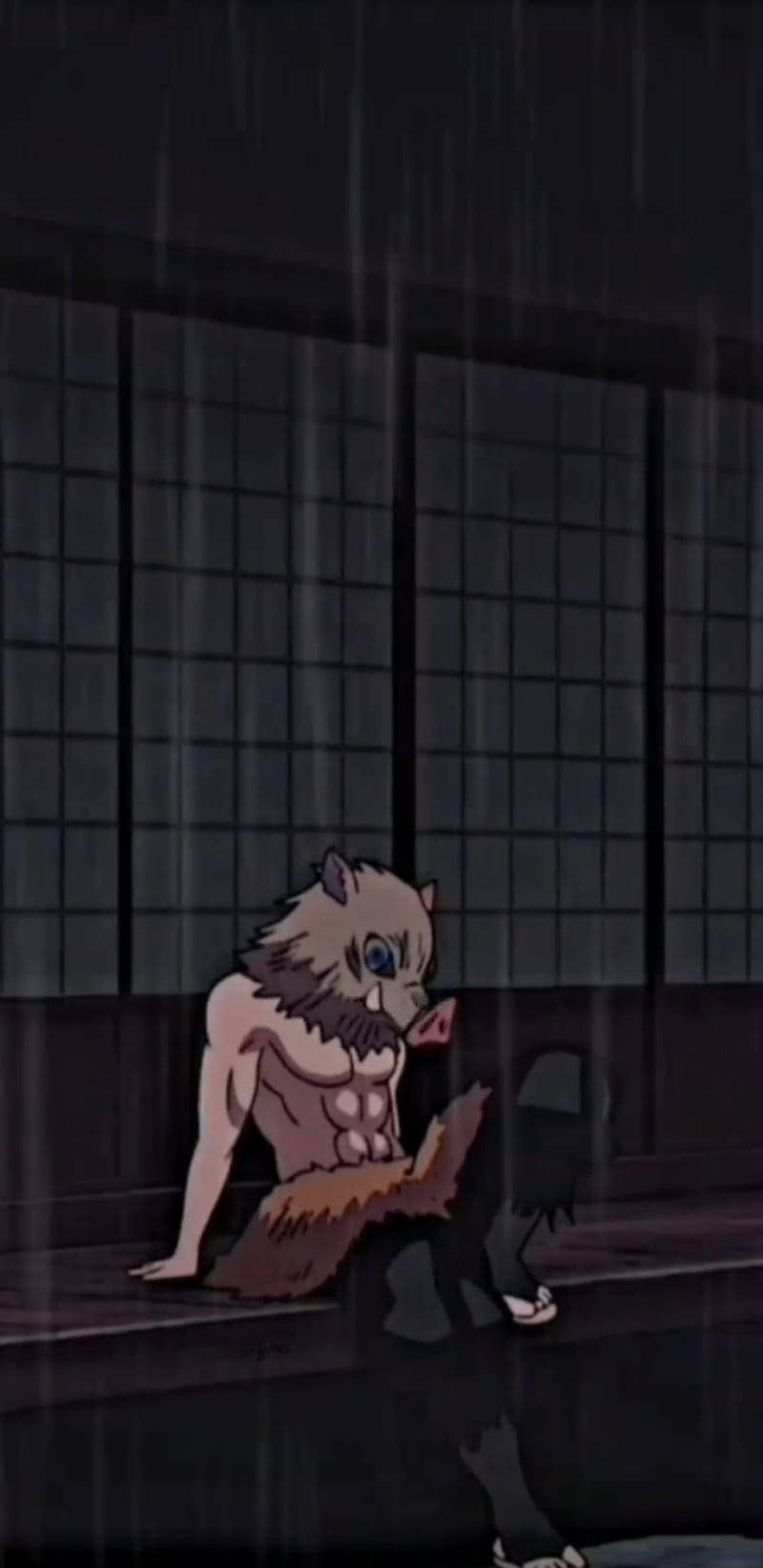 Download Demon Slayer Inosuke Traditional Japanese House Wallpaper