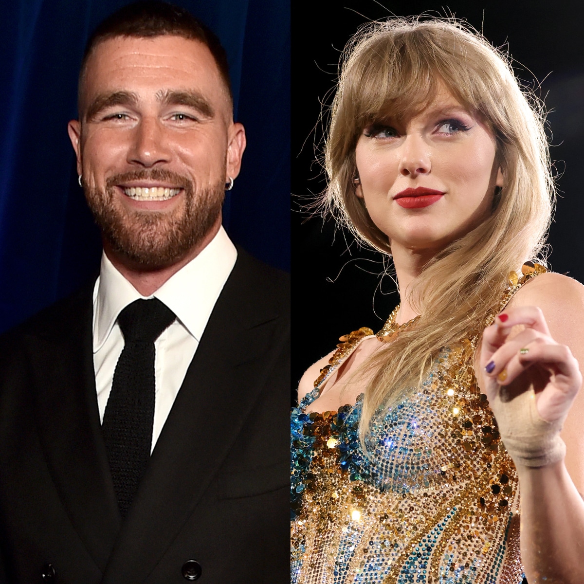 Taylor Swift, Travis Kelce Leave No Blank Spaces in First PDA Photo