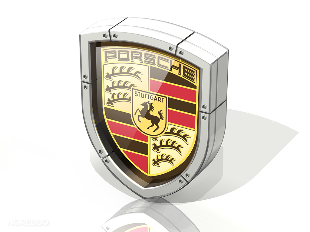 Porsche logo illustrations