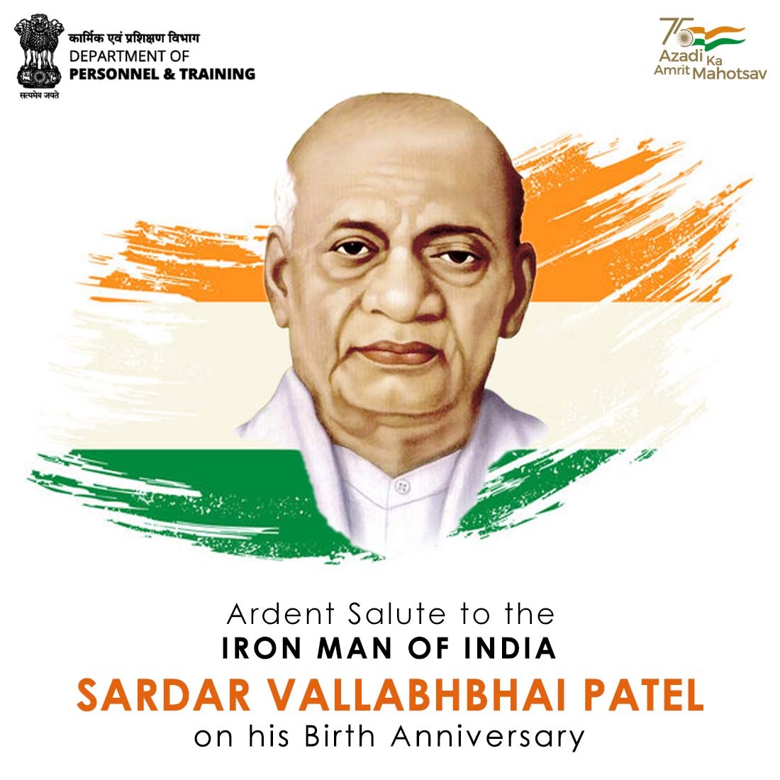 DoPT tributes to India's Iron Man, Sardar Vallabhbhai Patel on his Birth Anniversary. #NationalUnityDay #RashtriyaEktaDiwas