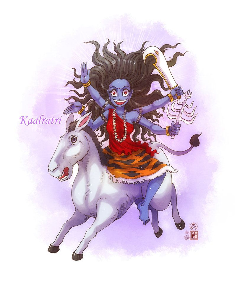Kaalratri mata. God illustrations, Durga painting, Navratri devi image