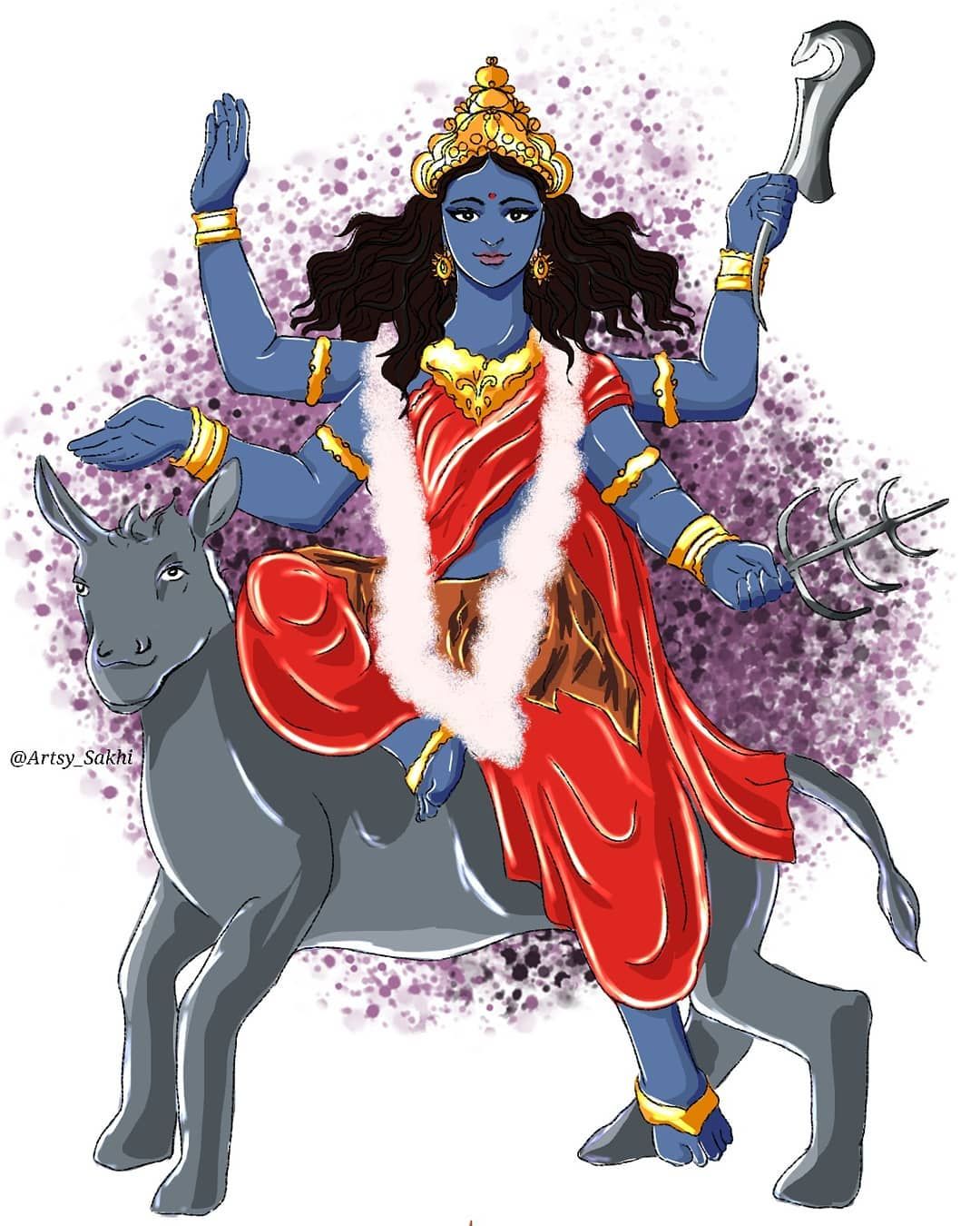 Mata Kaalratri ideas. durga goddess, durga image, durga maa