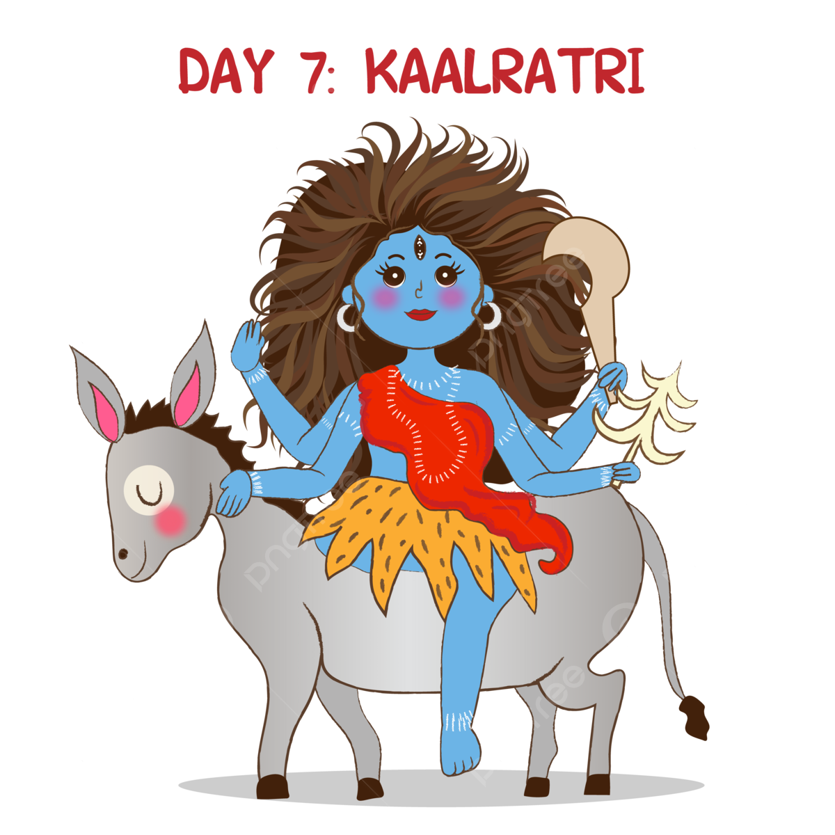 Kaalratri Devi PNG, Vector, PSD, and Clipart With Transparent Background for Free Download