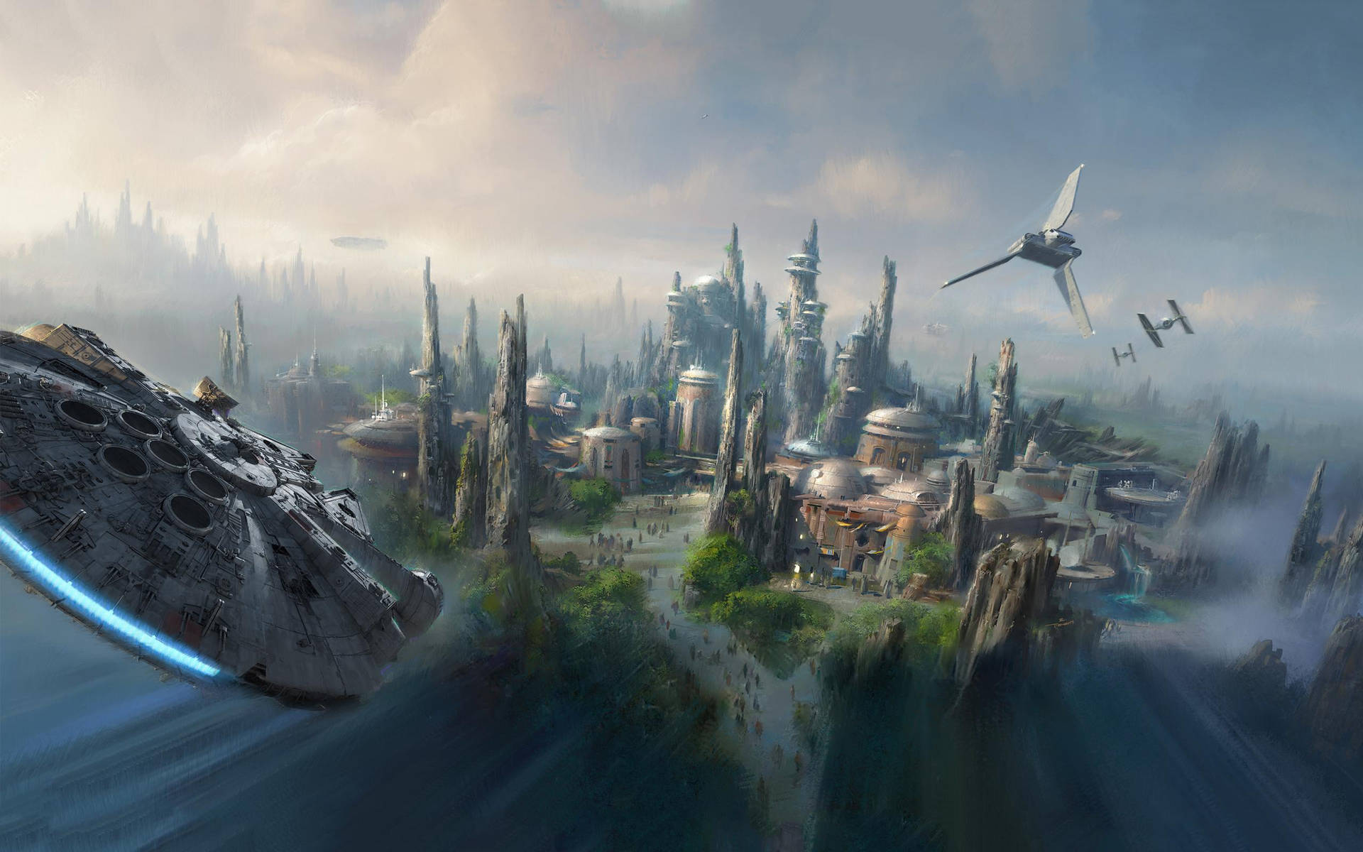 Download Star Wars Land Disney 4k Ultra Wide Art Wallpaper