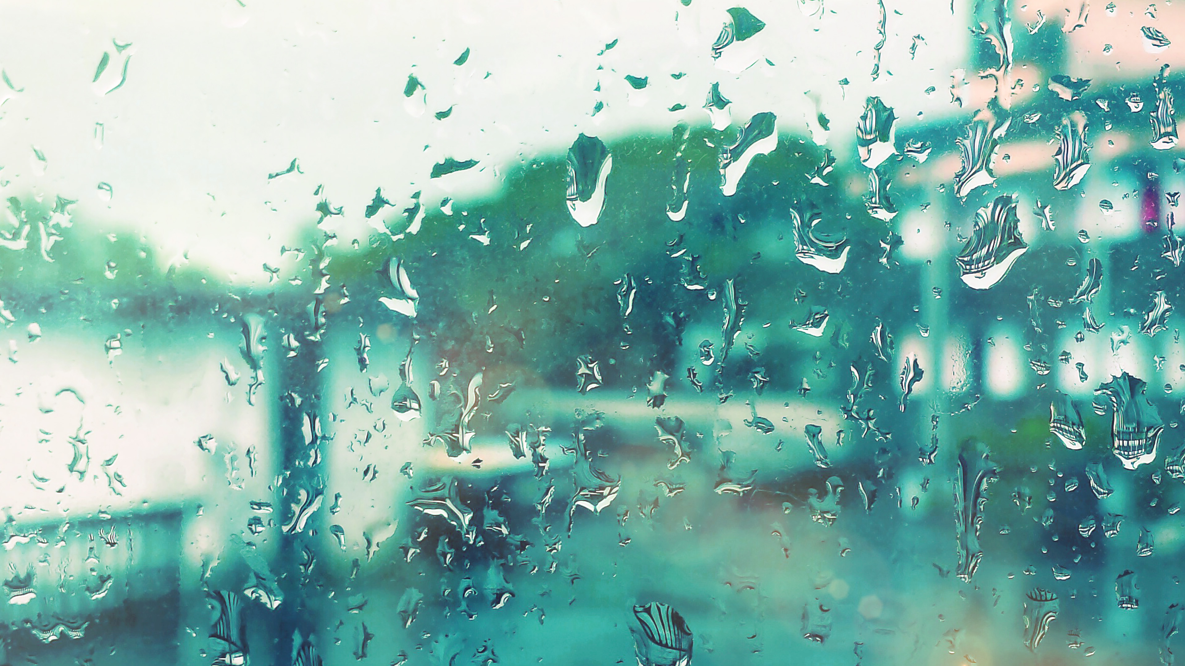wallpaper for desktop, laptop. rain bokeh window drops nature flare