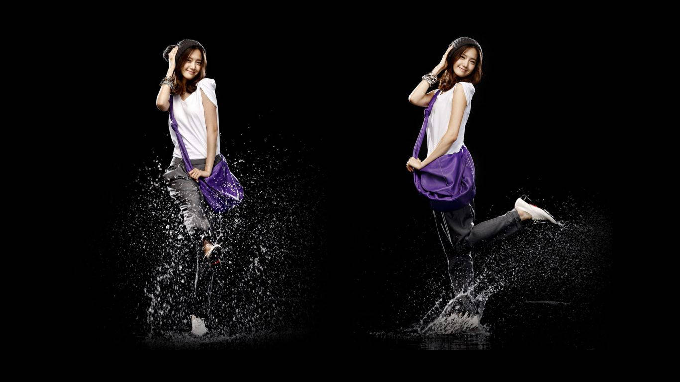 Download HD Girl Yoona Rain Effect Wallpaper