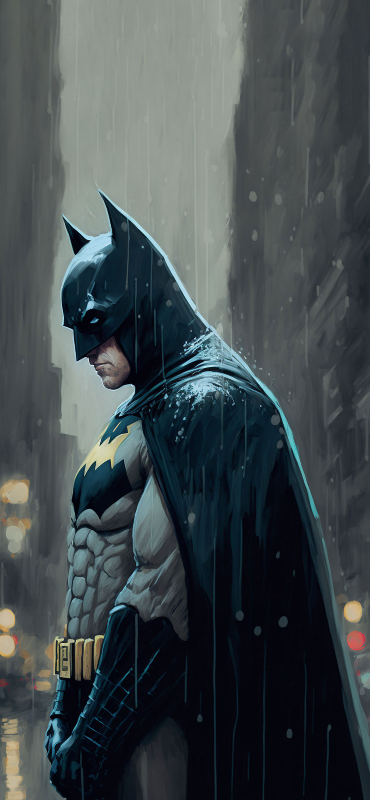 Batman in the Rain Wallpaper