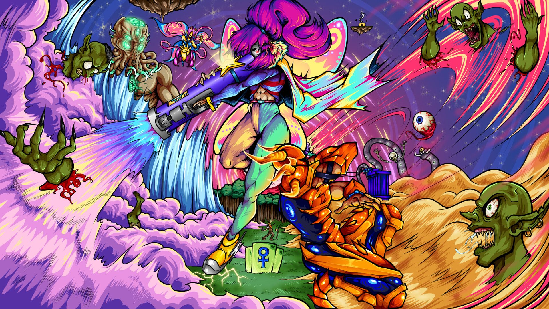 Terraria Friends, Tudor Trandafir. Terrarium, Artwork, Painting