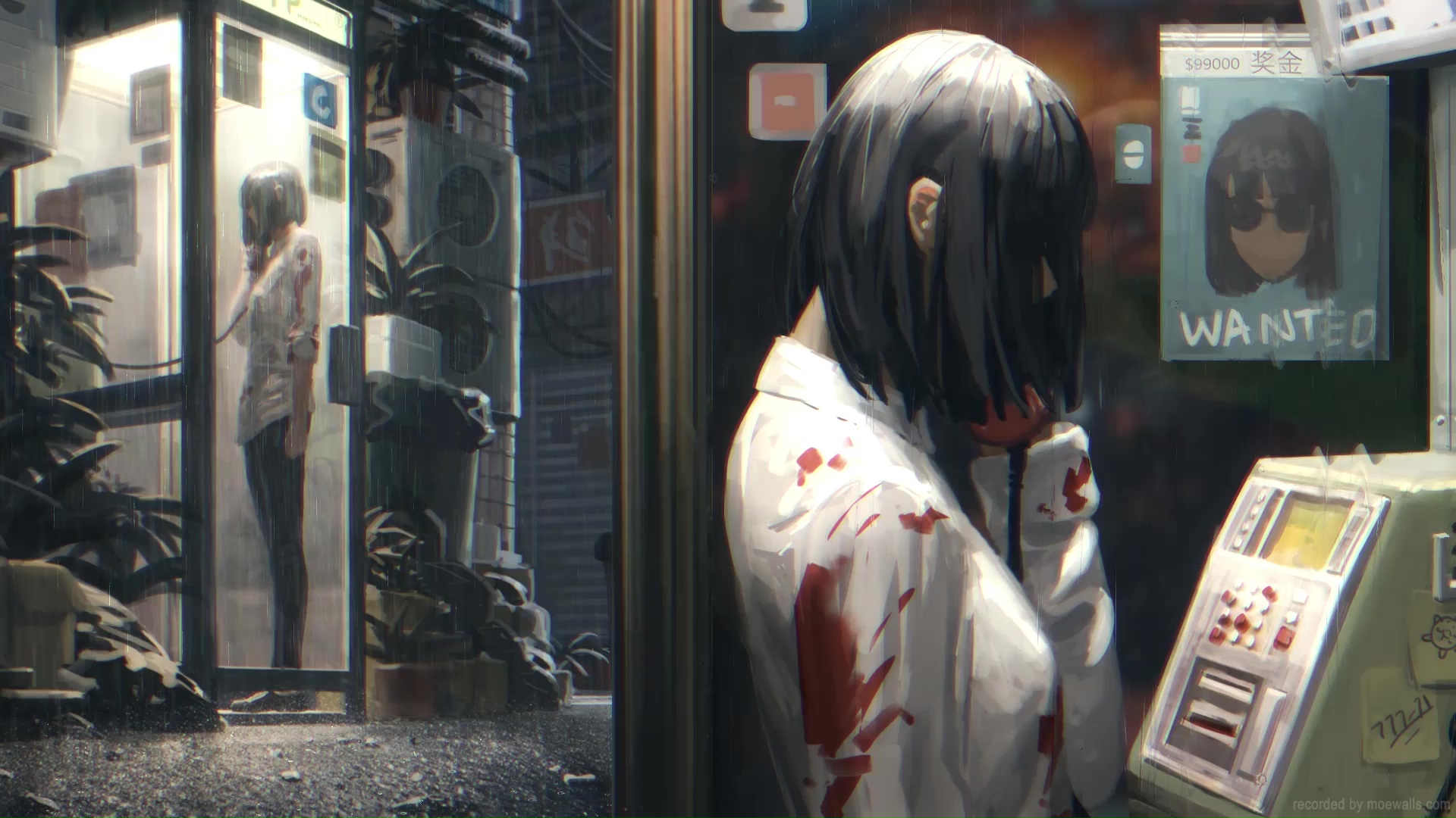 Yandere Wanted Anime Girl Live Wallpaper