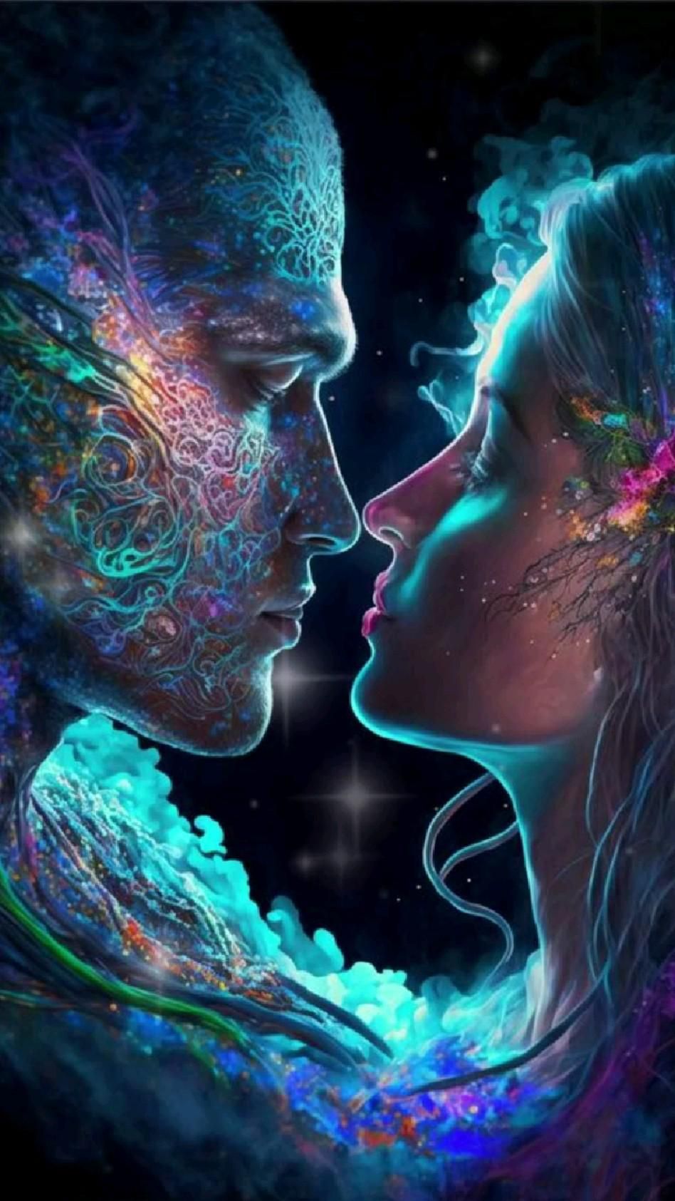 Twin flame art ideas. twin flame art, flame art, romantic art