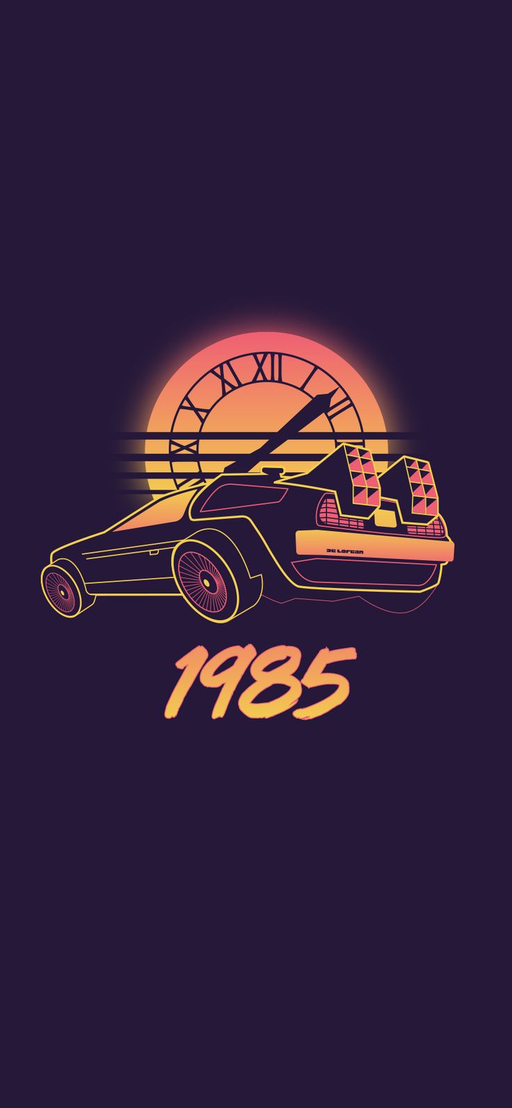 the Future Retro Wave iPhone Wallpaper