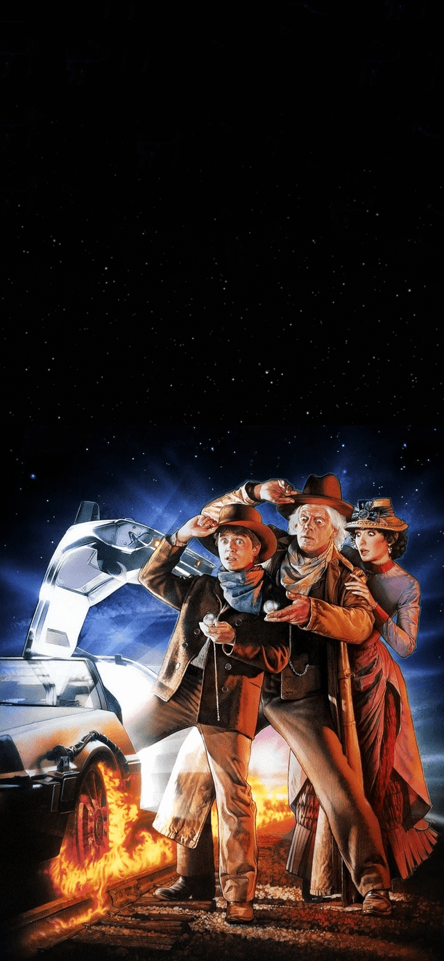 As requested, I removed the text from the Back to the Future 2 and Back to the Future 3 posters and converted them into mobile wallpaper