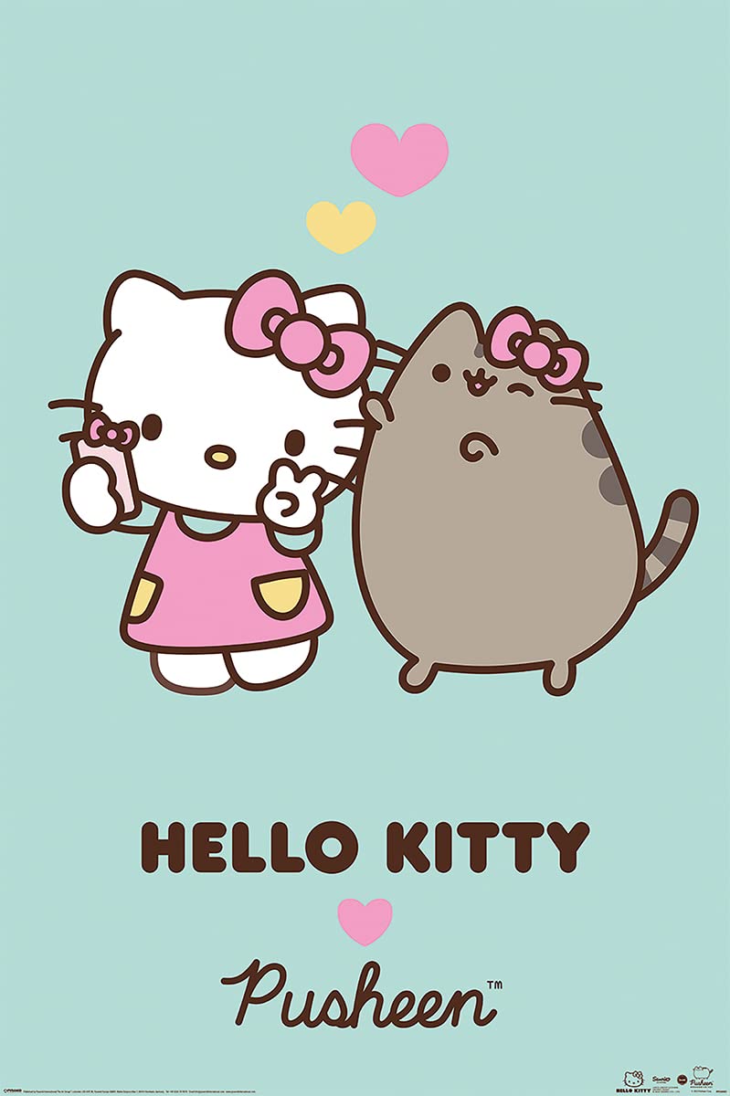 Hello Kitty Pusheen The Cat (Hearts) (Size: 24 x 36), Everything Else