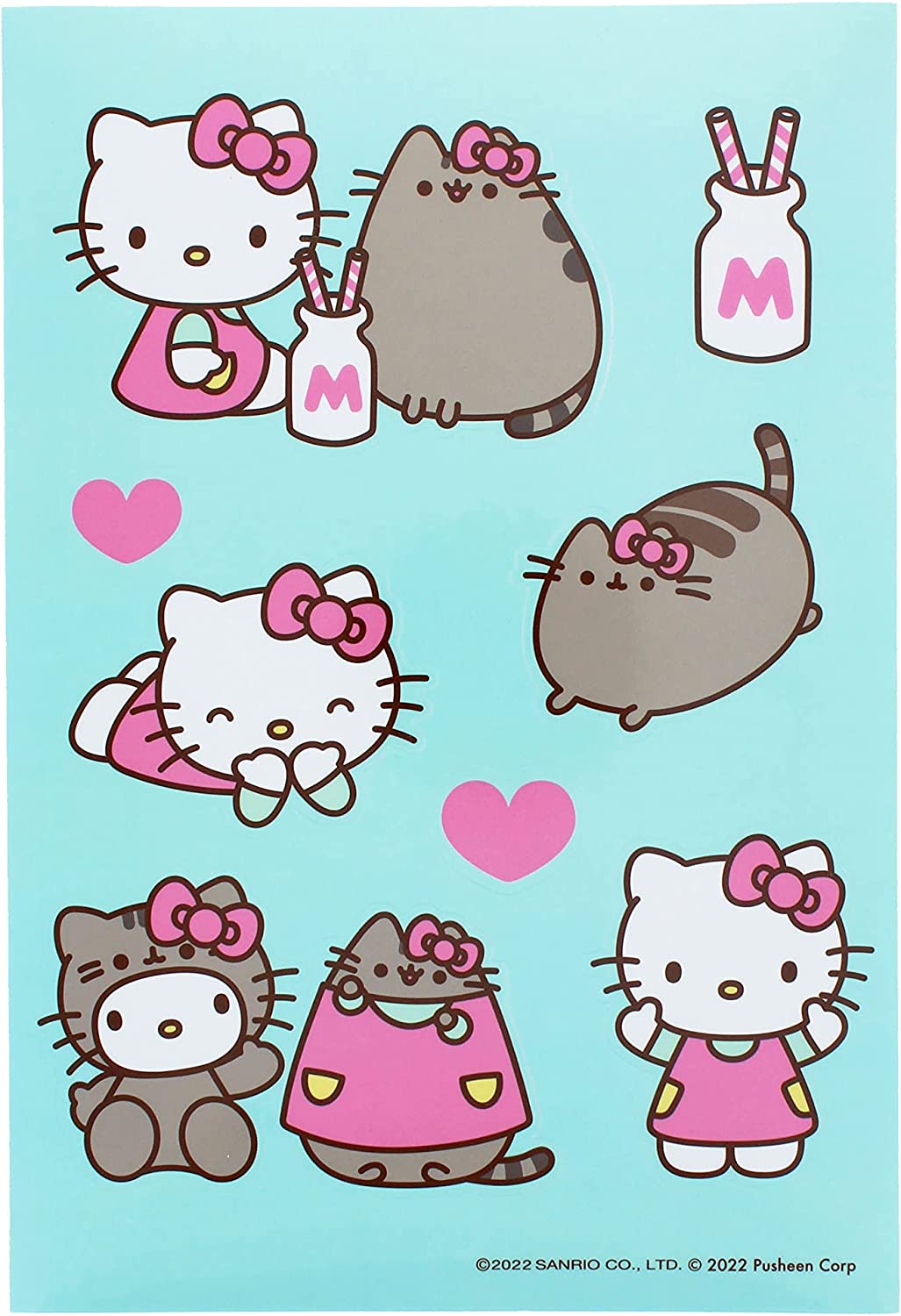 Hello Kitty x Pusheen Tech Vinyl Stickers. Kawaii Gifts