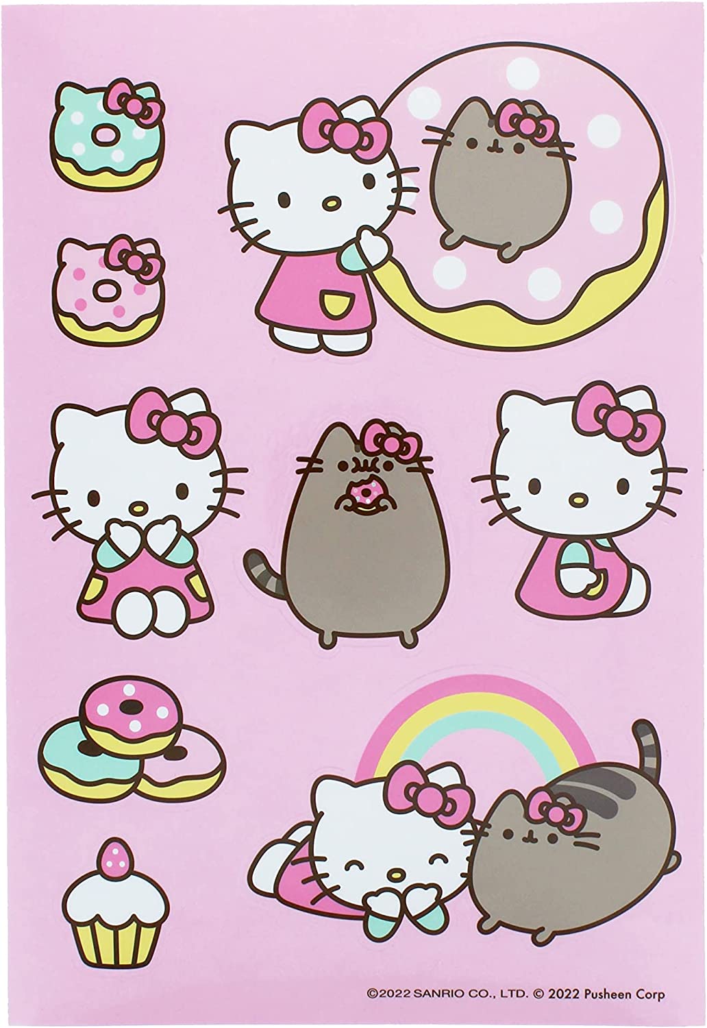 Hello Kitty x Pusheen Tech Vinyl Stickers. Kawaii Gifts