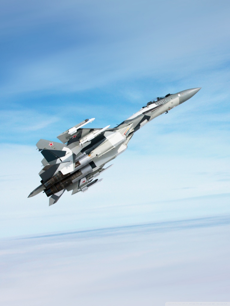 SU 35S Russian Jet Fighter Ultra HD Desktop Background Wallpaper for 4K UHD TV, Multi Display, Dual Monitor, Tablet