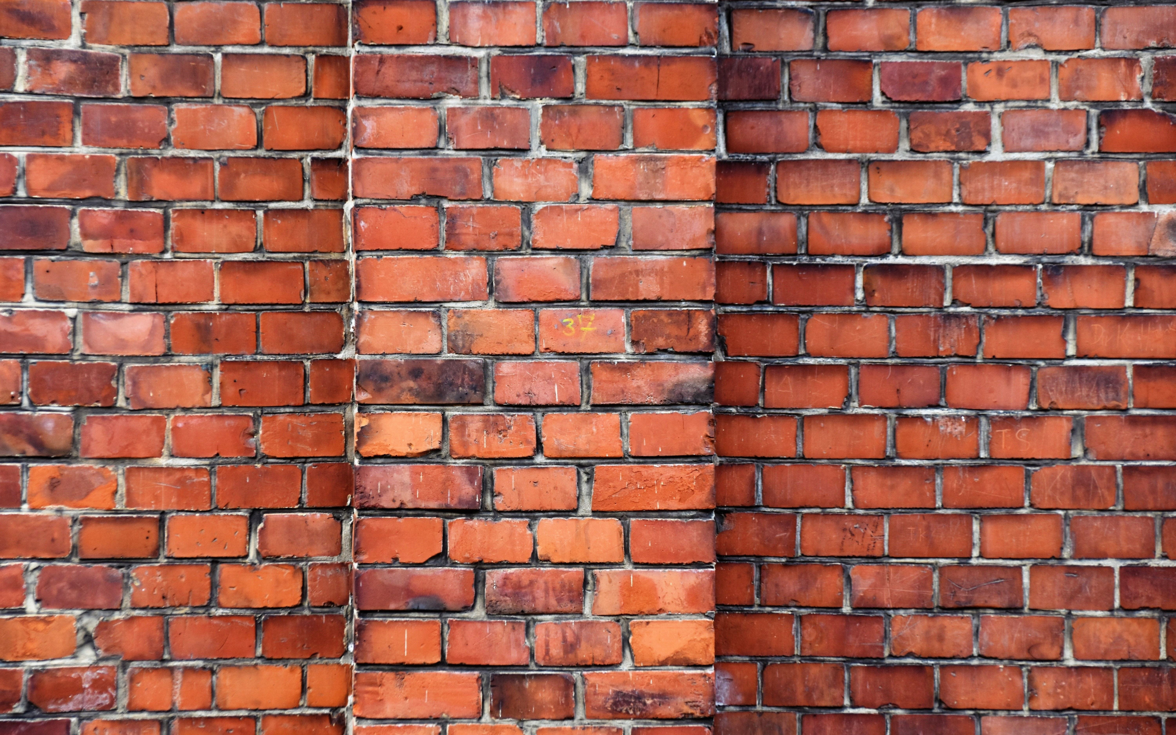 Download wallpaper 3840x2400 brick wall