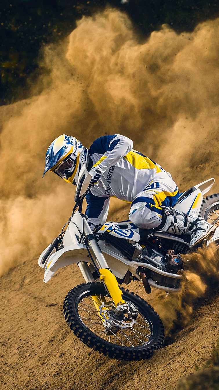 Motocross Action Wallpaper for iPhone 11, Pro Max, X, 8, 7, 6