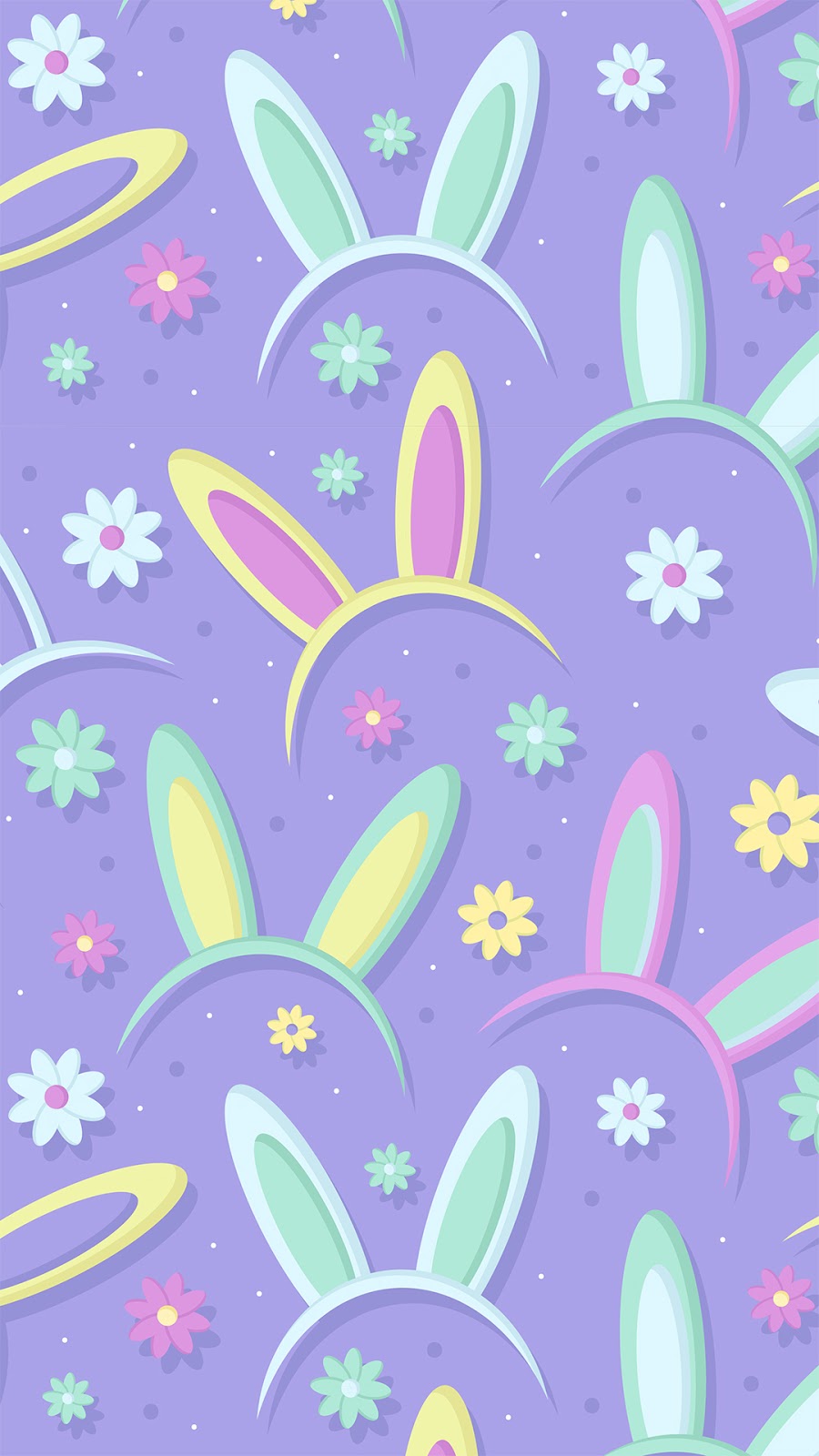 Easter bunny pattern phone wallpaper