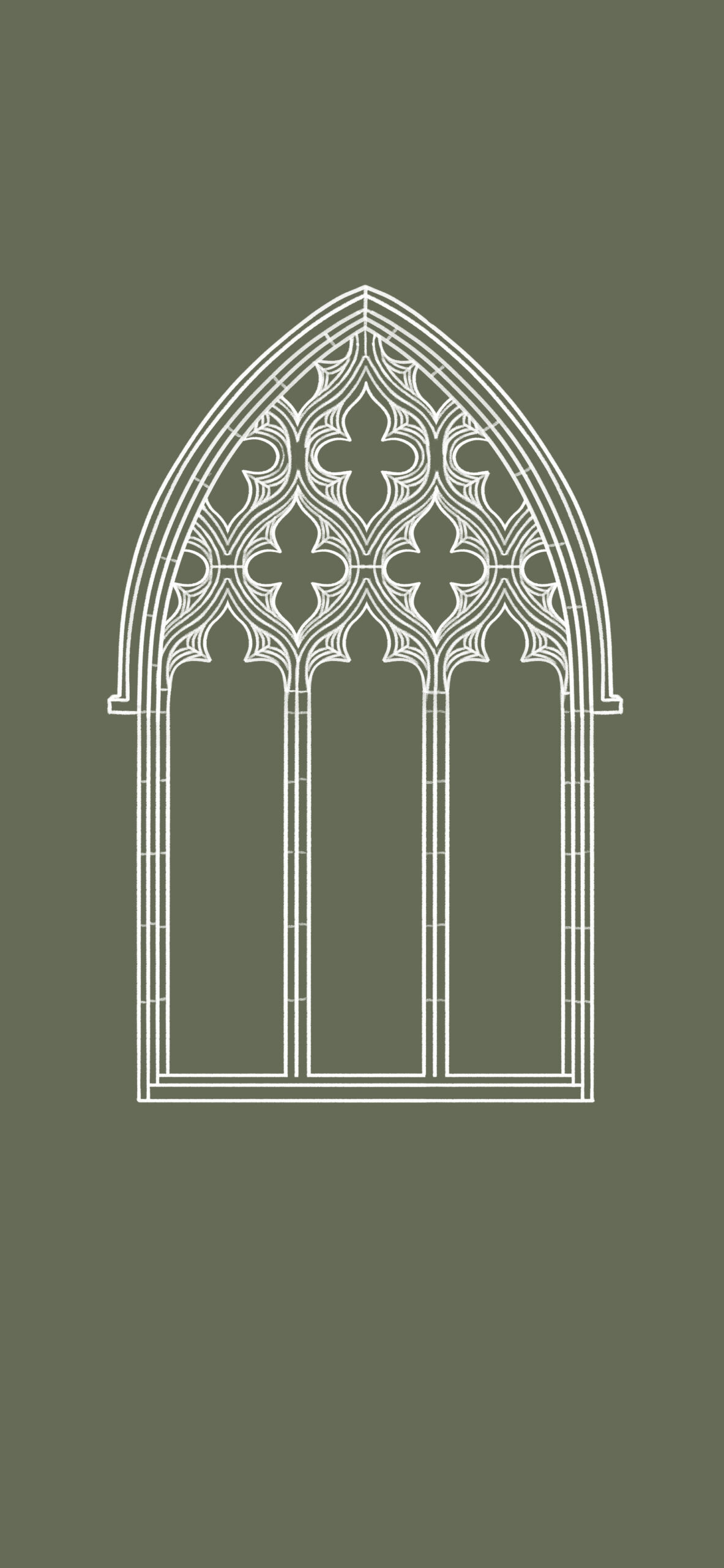 Gothic Window Dark Green Wallpaper Academia Wallpaper Free