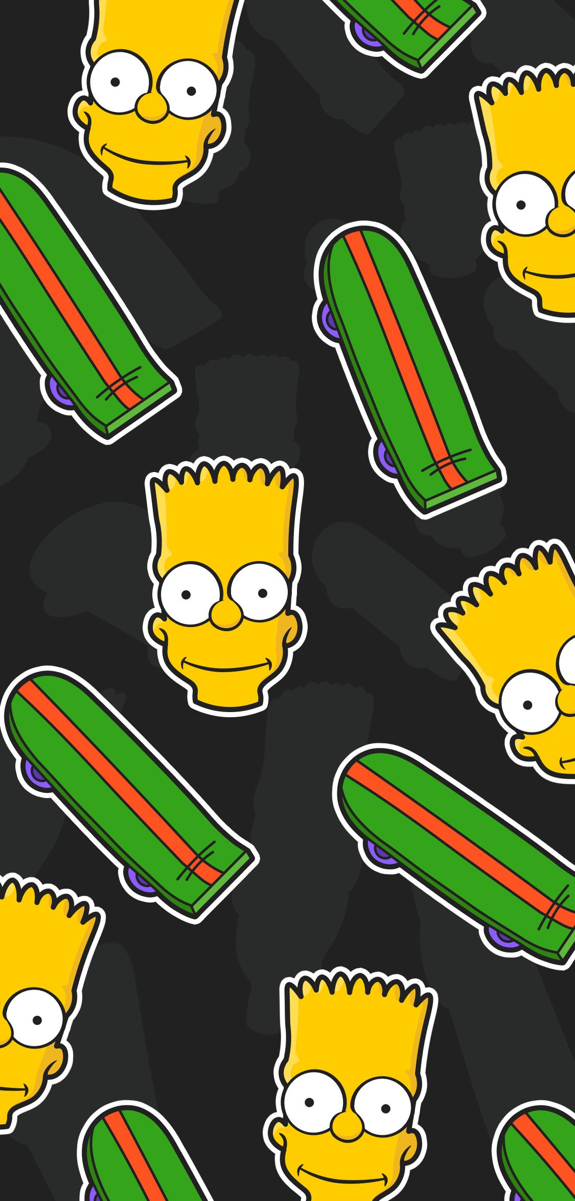 The Simpsons Bart Skateboard Skateboard Phone Wallpaper. Bart simpson art, Simpson wallpaper iphone, Bart