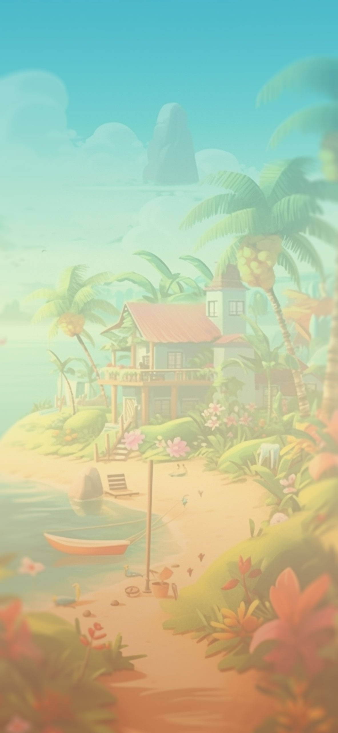 Tropical Beach Summer Art Wallpaper Vacation Wallpaper