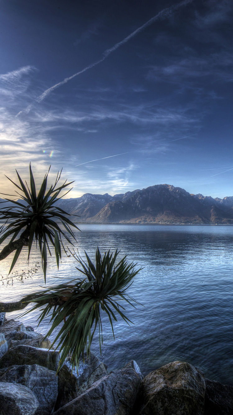 Montreux Lake Switzerland 4k iPhone 6, iPhone 6S, iPhone 7 HD 4k Wallpaper, Image, Background, Photo and Picture