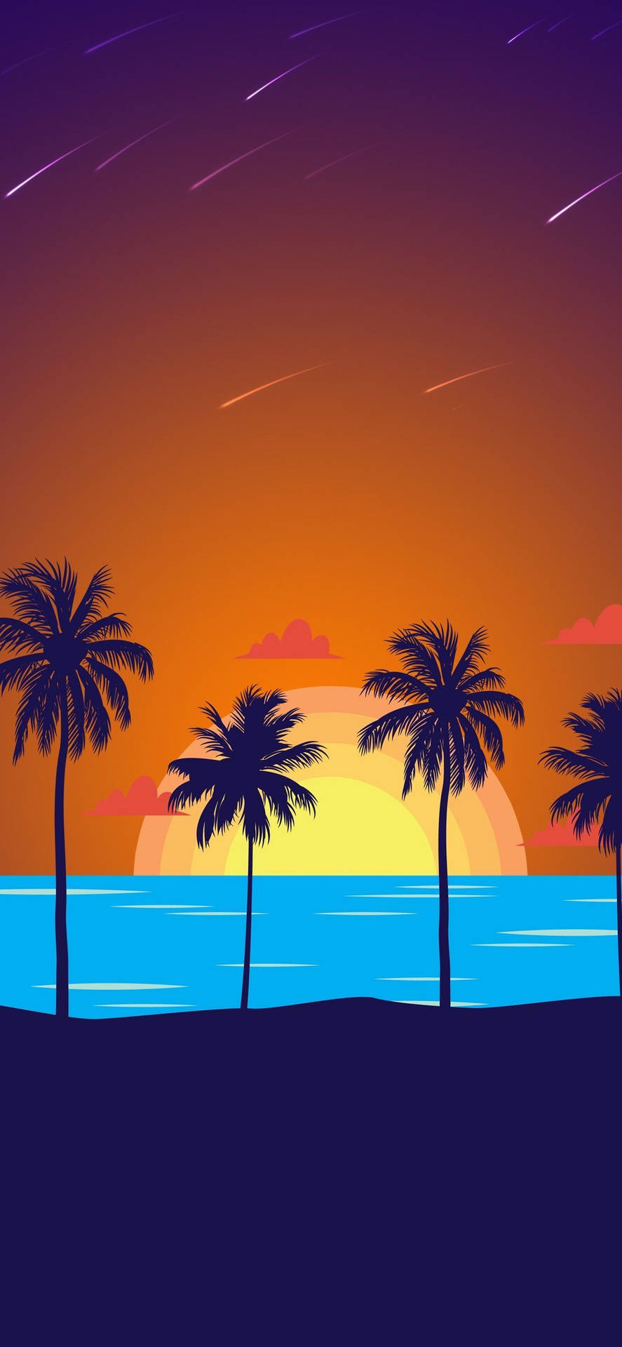 Download Tropical Island Simple iPhone Wallpaper