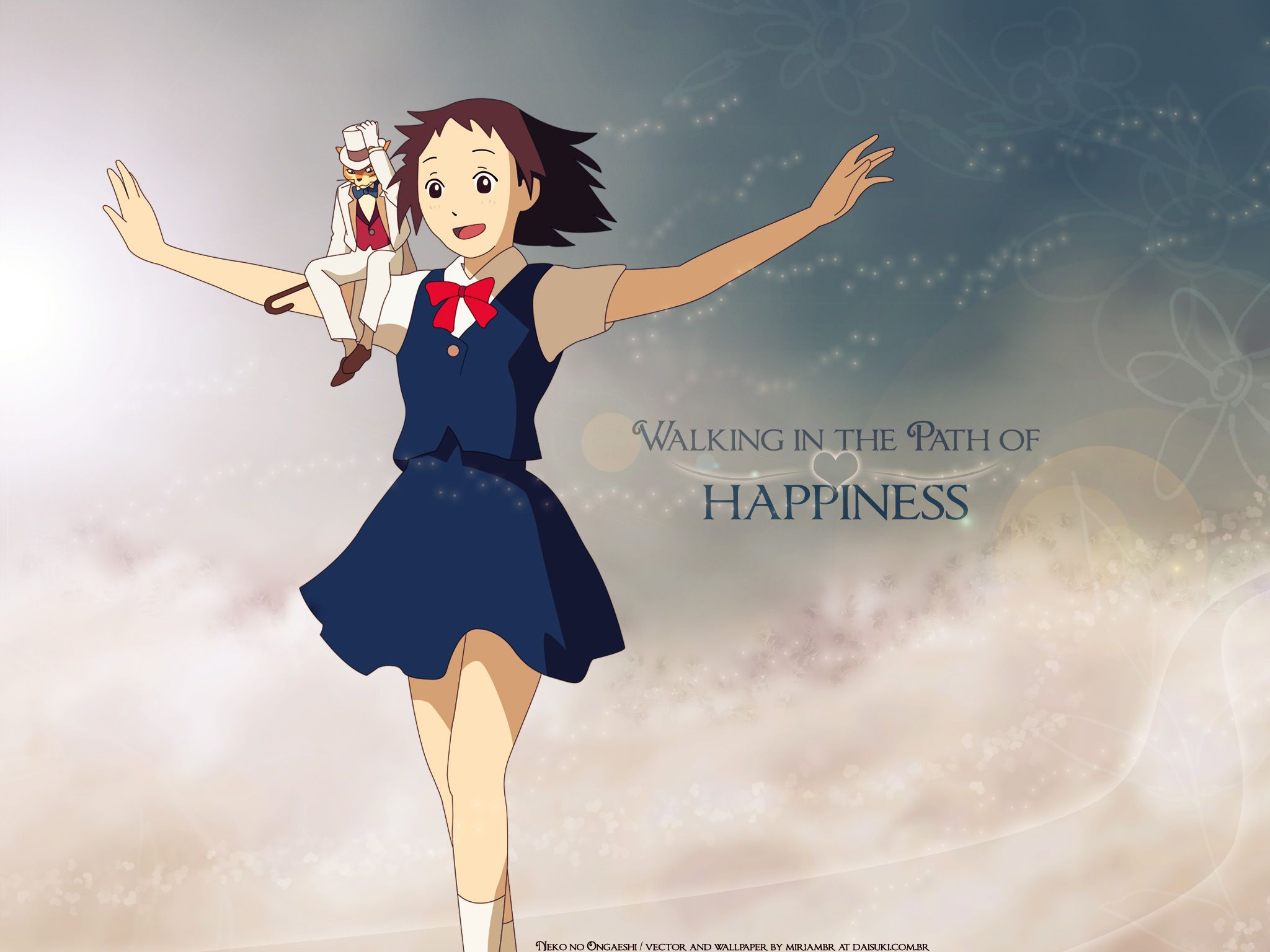 The Cat Returns Wallpaper: Walking in the Path of Happiness. The cat returns, Studio ghibli art, Studio ghibli movies