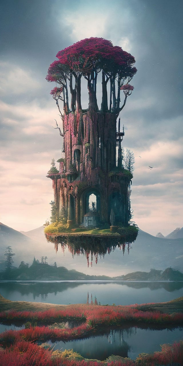 Eerie and Fantasy Wallpaper for your mobile devices, generated with AUTOMATIC1111's Stable Diffusion