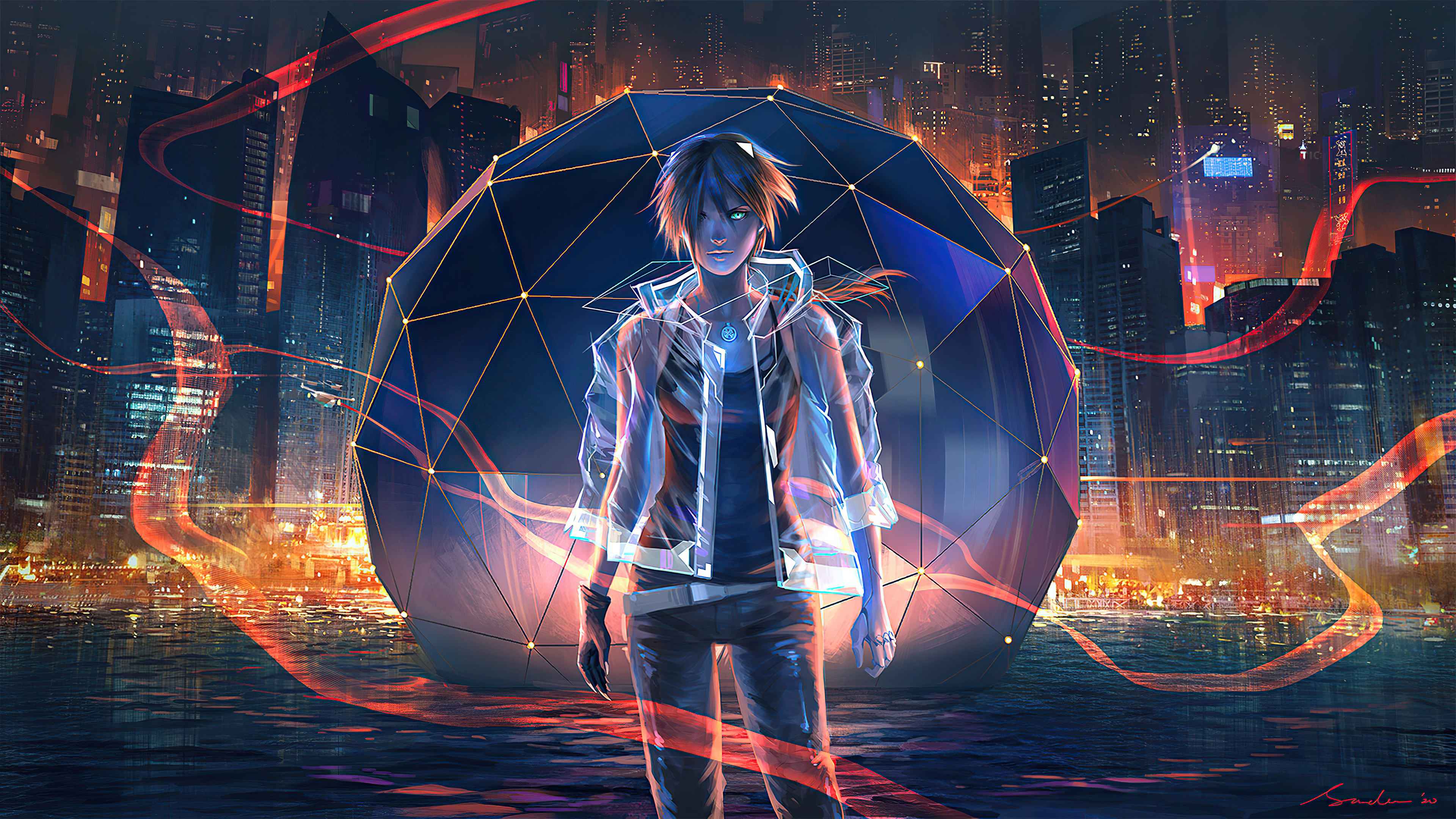 Night City Anime Boy 4k 4k HD 4k Wallpaper, Image, Background, Photo and Picture