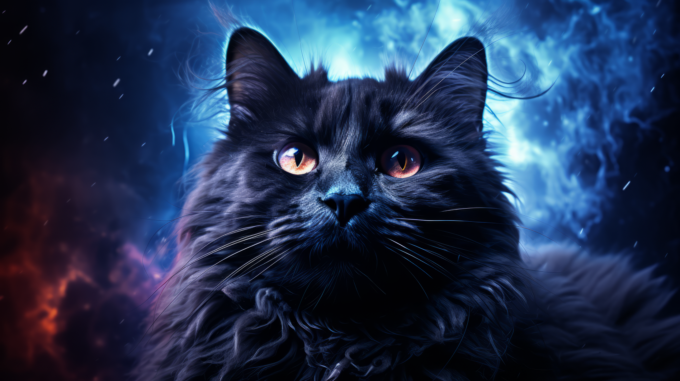 Majestic Black Cat HD Wallpaper