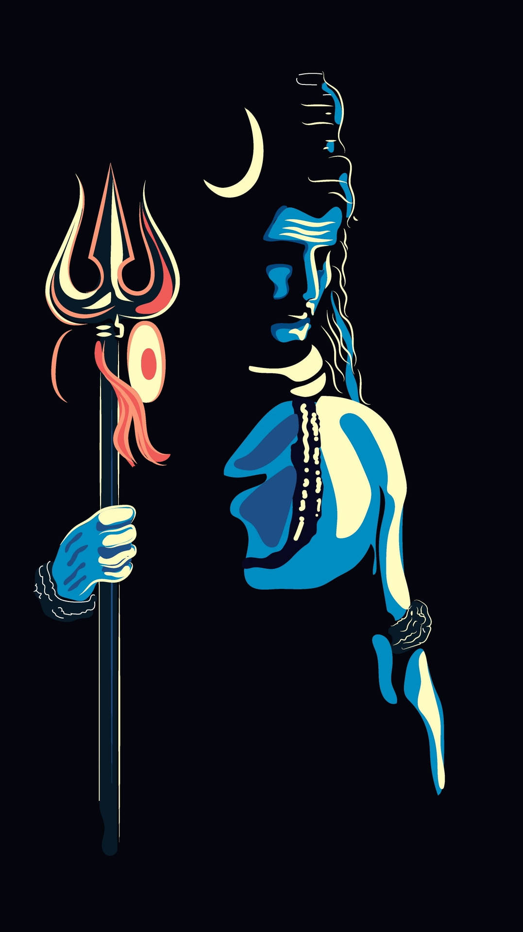 Download Minimalist Mahadev Rudra Avatar Phone Wallpaper