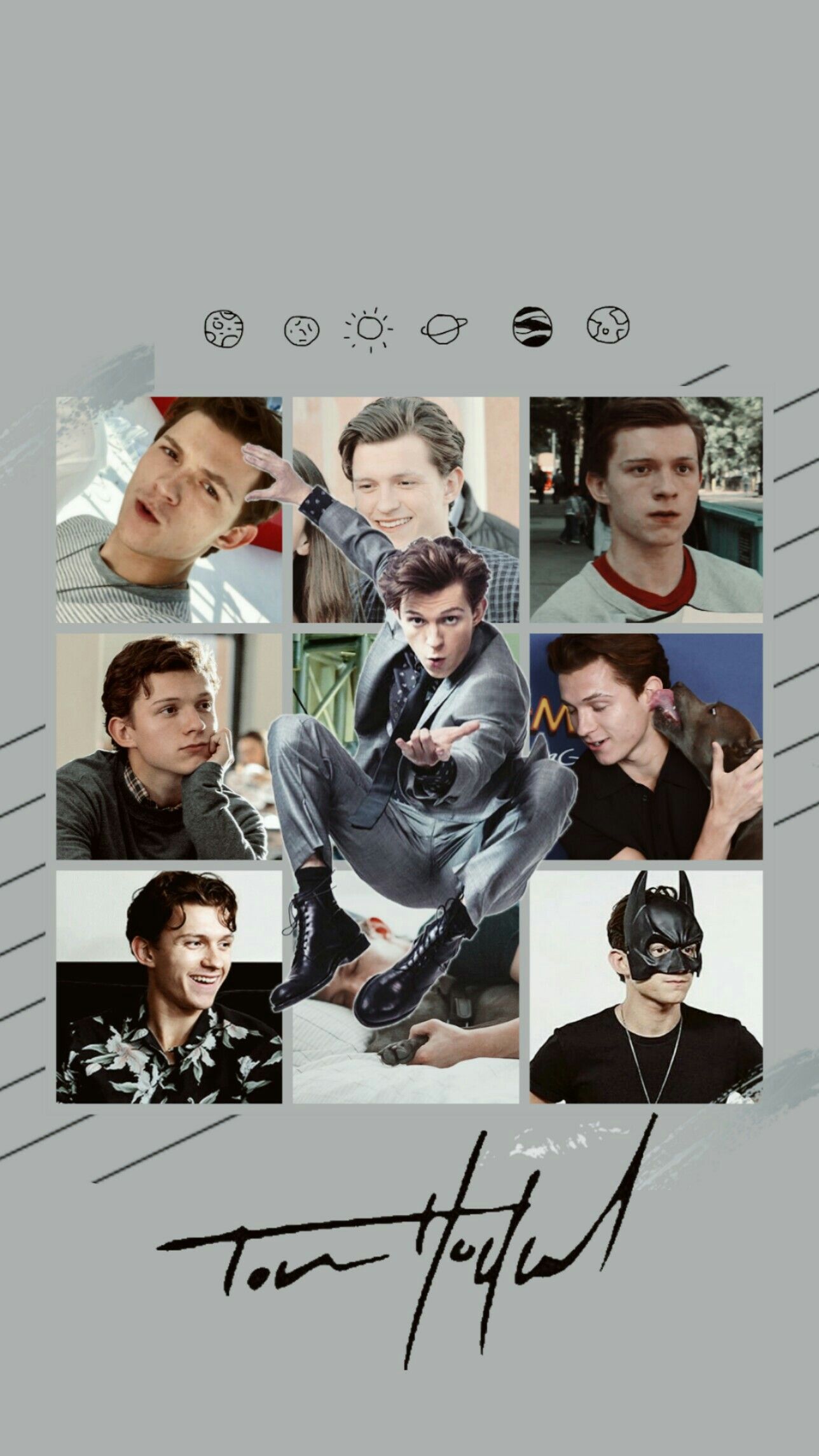 tom holland wallpaper. Autocollant, A imprimer, Dessin
