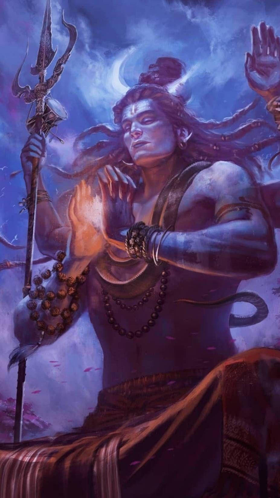 Download Meditating Mahadev Rudra Avatar Phone Wallpaper