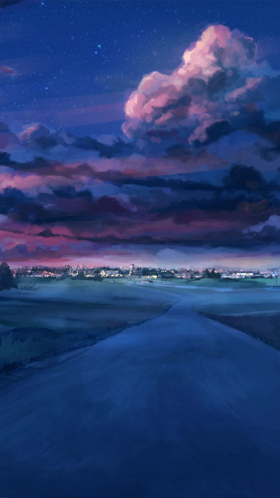 Anime Night Scenery 4K Wallpaper