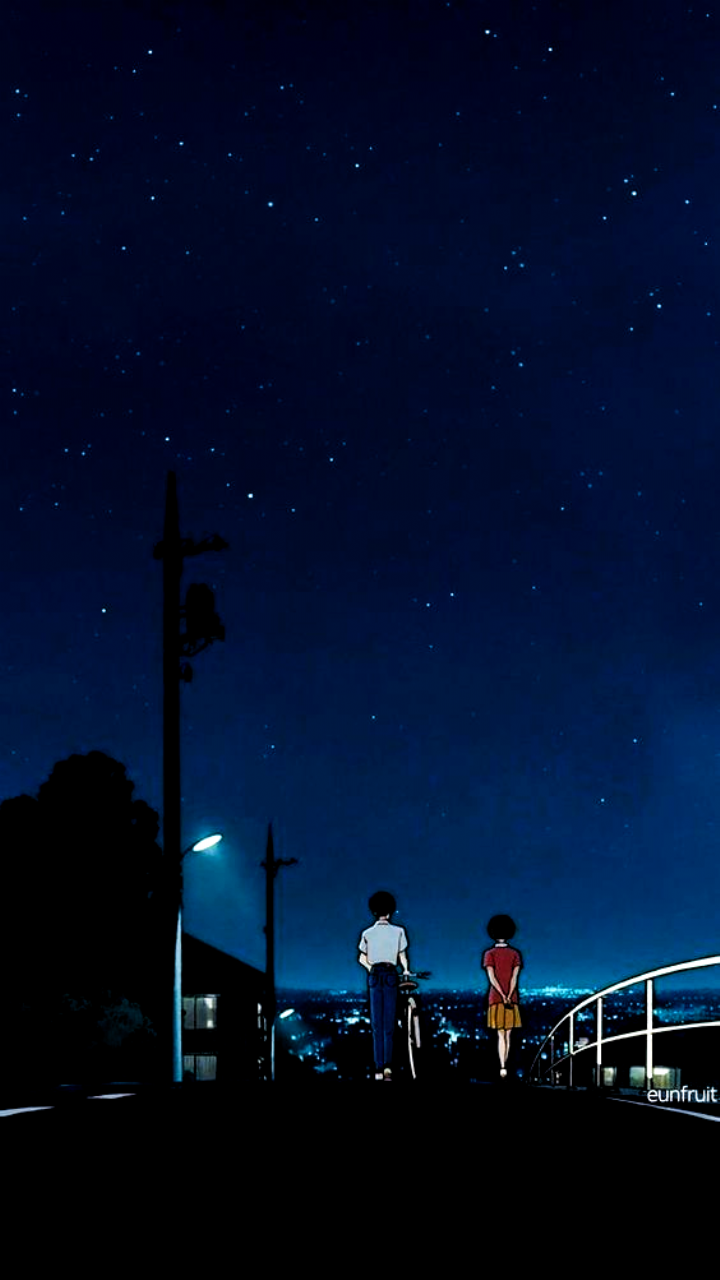 Late Night Anime Aesthetic Wallpaper. Night walking, Late nights, Walking picture