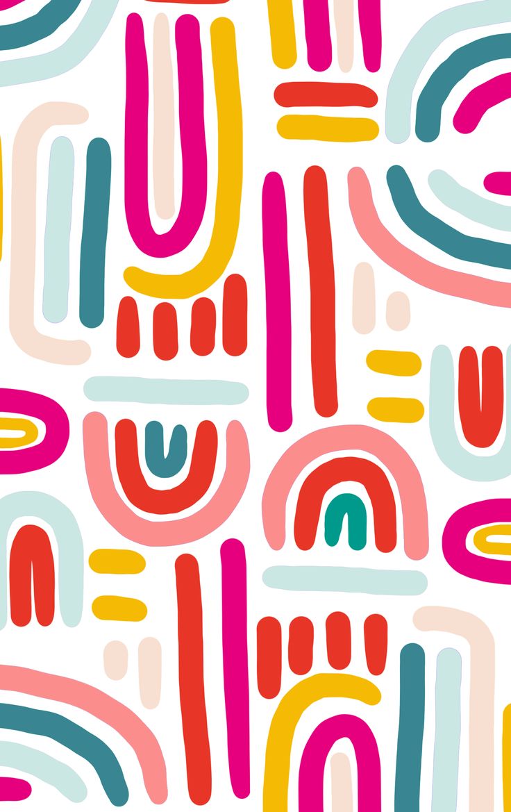 Free Phone Wallpaper Background. Illustration Pattern Rainbow, Monstera Plant Leaves, Birds. Cute Patterns Wallpaper, Pattern Art, Free Phone Wallpaper