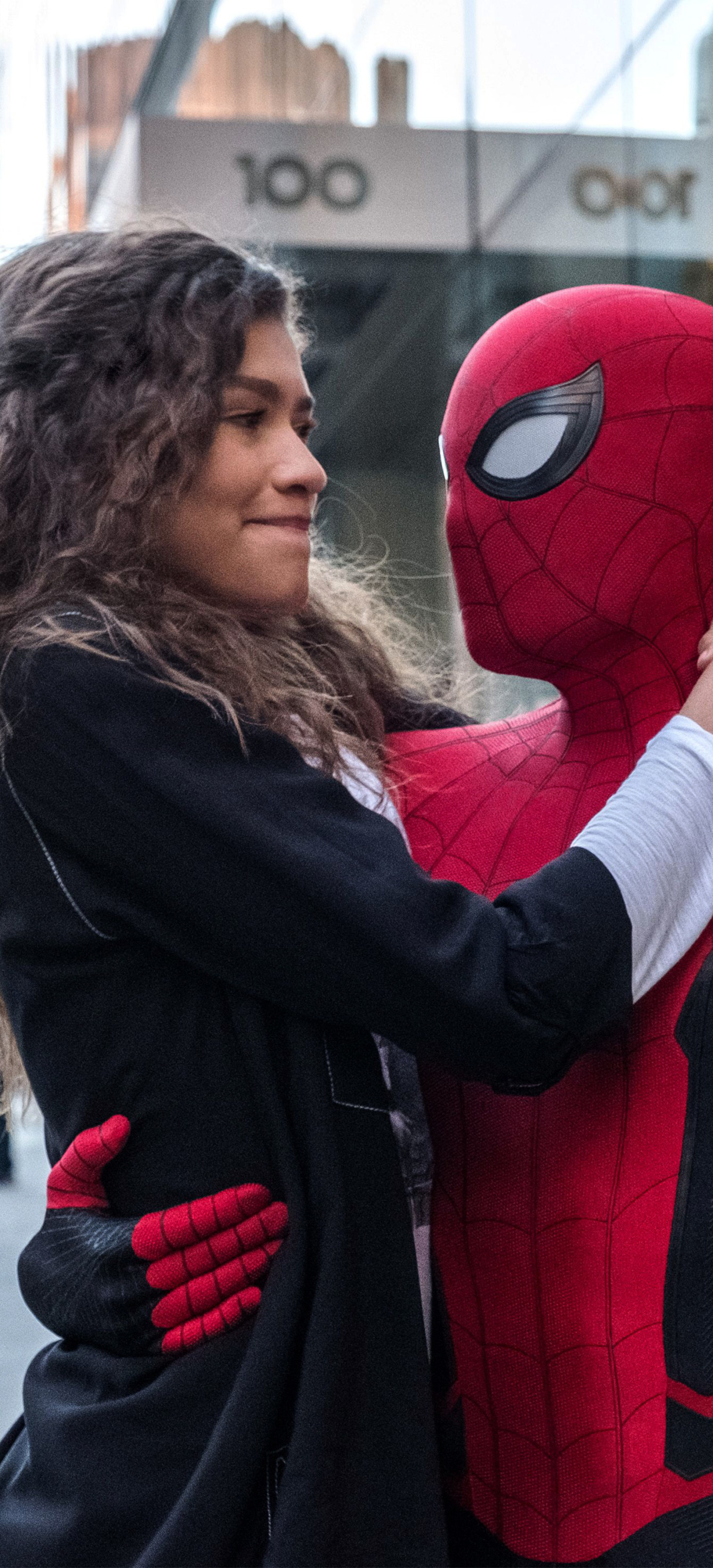 Mobile wallpaper: Spider Man, Movie, Peter Parker, Zendaya, Tom Holland, Spider Man: Far From Home, Michelle 'mj' Jones, 1190077 download the picture for free