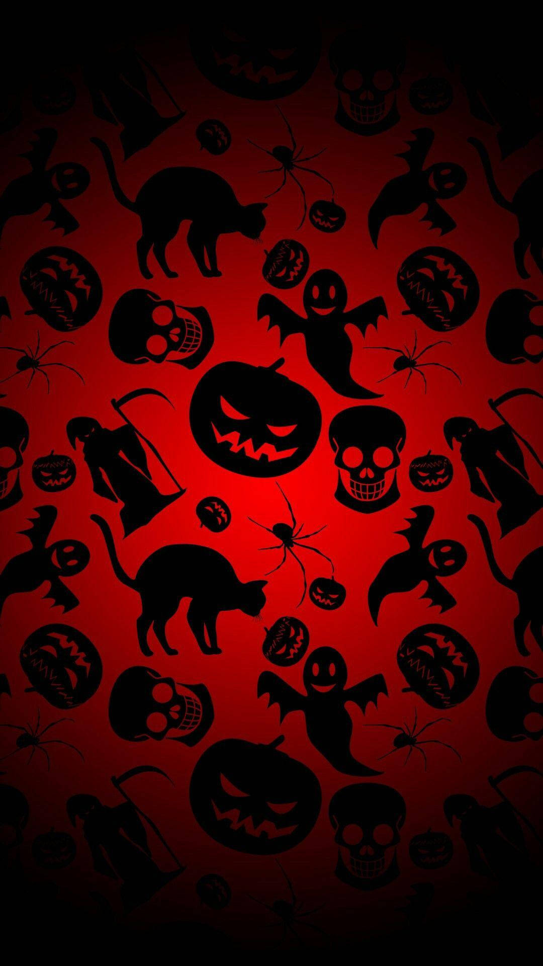 Download Black And Red Halloween Icon Wallpaper