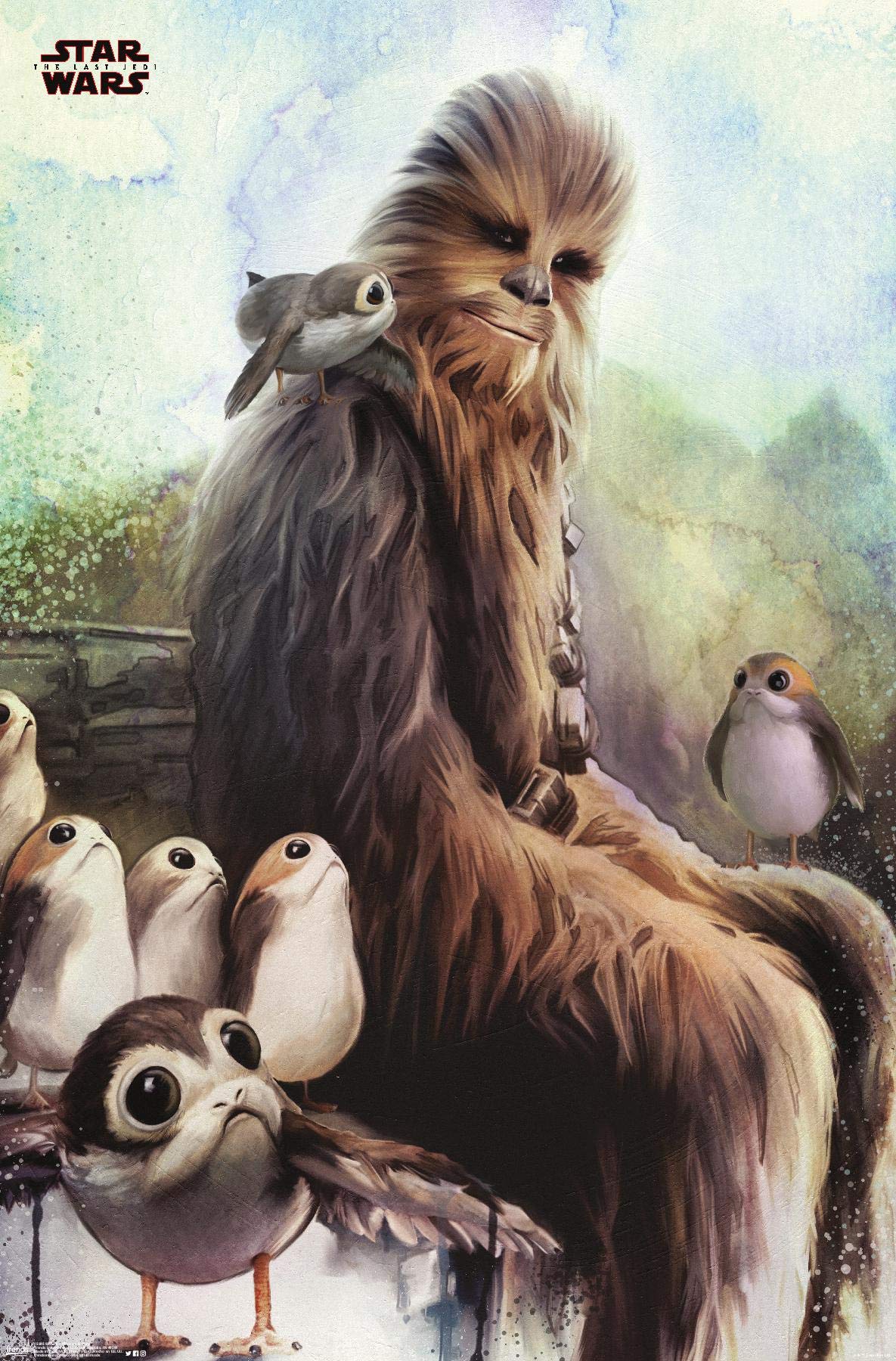 Trends International Star Wars: The Last Jedi And Porg Wall Poster, 22.375 x 34, Premium Unframed Version: Posters & Prints