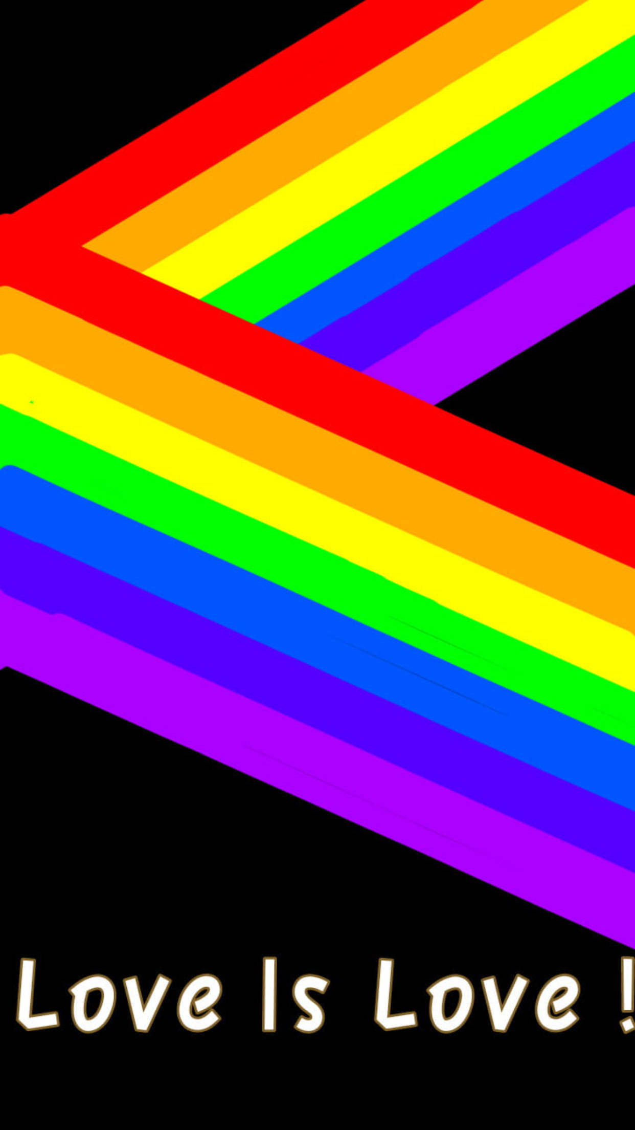 Download Zigzag Rainbow LGBT Phone Wallpaper