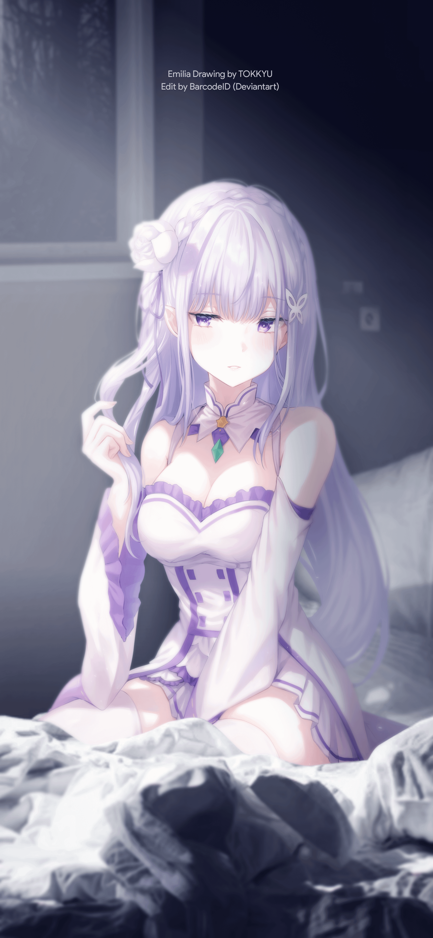 Re:Zero Emilia Mobile Wallpaper (1440x3120)