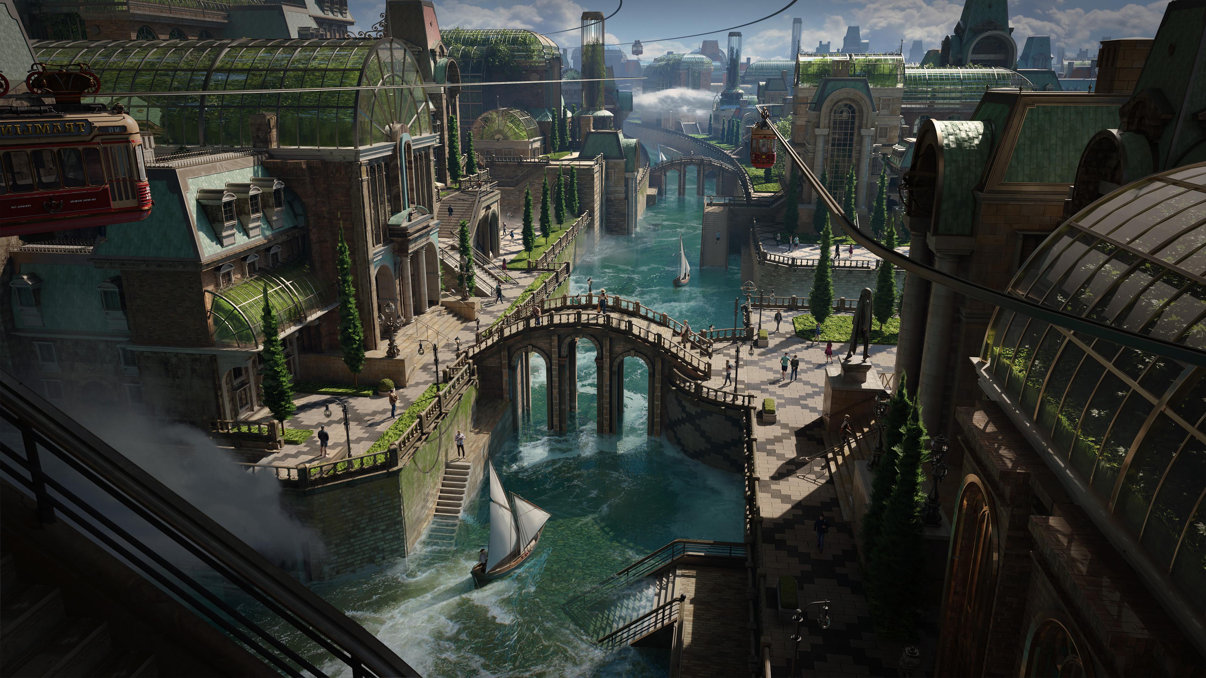 Fantasy City 4k Ultra HD Wallpaper