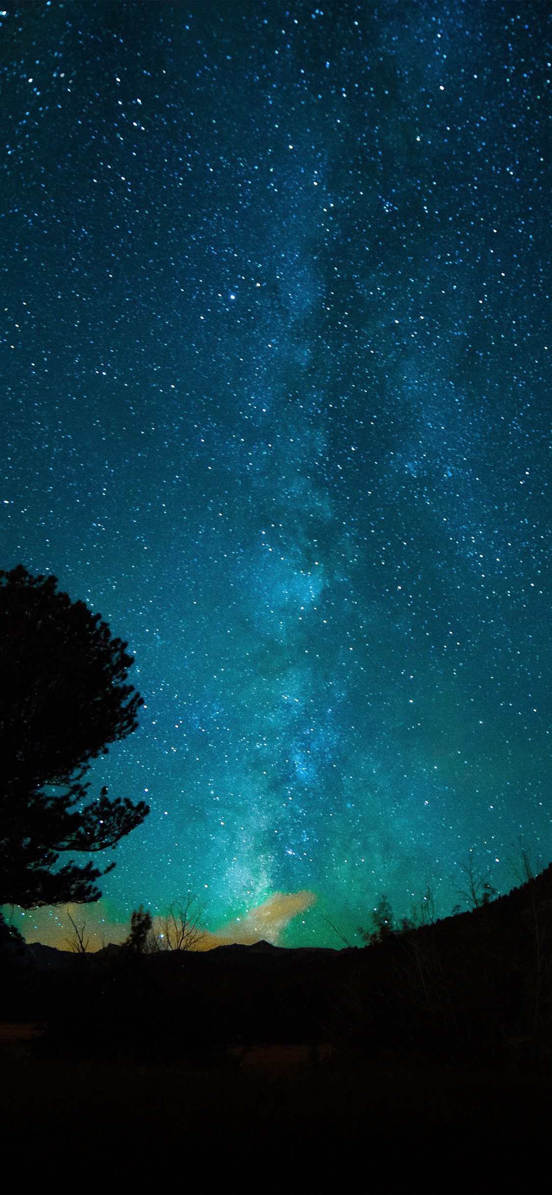 iPhone X wallpaper. aurora night sky star space nature dark